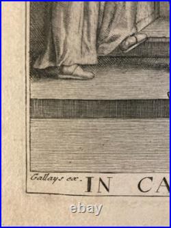 Gravure XVIIe Maarten de Vos Saint Mathieu Prison Etching Ancien Old Estampe Art