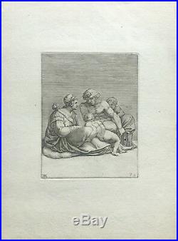 Gravure XVIe, Adamo Scultori, Michelangelo, Engraving Incisione Radierung 16th
