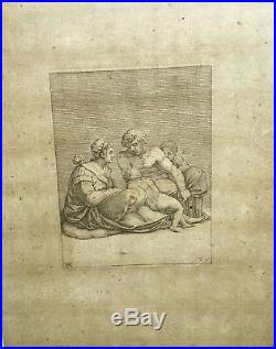 Gravure XVIe, Adamo Scultori, Michelangelo, Engraving Incisione Radierung 16th