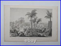 Gravure ancienne Bataille des Pyramides Swebach Circa 1850