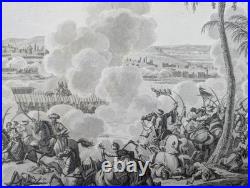 Gravure ancienne Bataille des Pyramides Swebach Circa 1850