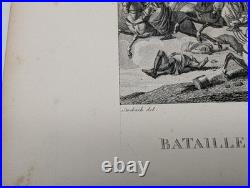 Gravure ancienne Bataille des Pyramides Swebach Circa 1850