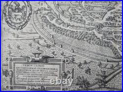 Gravure ancienne Besançon Braun & Hogenberg Circa 1580