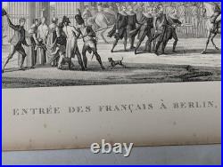 Gravure ancienne Entrée à Berlin Swebach Circa 1850