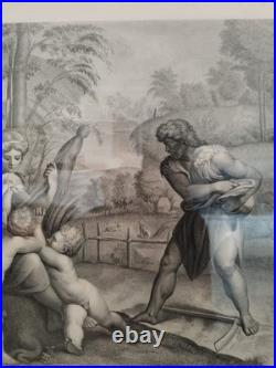 Gravure ancienne Eva Mater Cvnctorvm vers 1840 d'après Raphaël d'Urbin