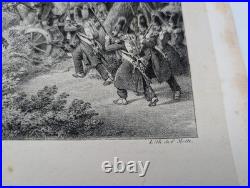 Gravure ancienne Hanau D'après H. Vernet Lith. De C. Motte Circa 1830