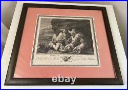 Gravure ancienne Loth et ses filles graveur Trière d'après Velasquez XVIII