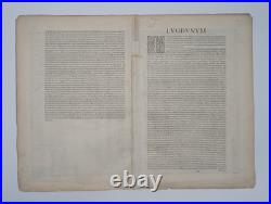 Gravure ancienne Lyon Braun & Hogenberg Circa 1580