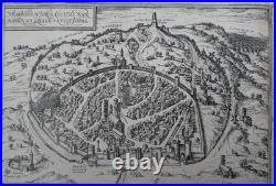 Gravure ancienne Rouen, Nîmes, Bordeaux Braun & Hogenberg Circa 1580 Gravure ancienne Rouen, Nîmes, Bordeaux Braun & Hogenberg Circa 1580