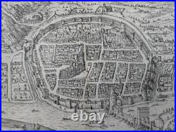Gravure ancienne Saintes Braun & Hogenberg Circa 1580