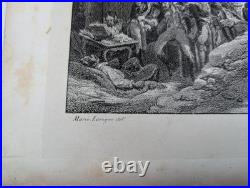 Gravure ancienne Valmy D'après H. Vernet Lith. De C. Motte Circa 1830