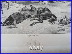 Gravure ancienne Valmy D'après H. Vernet Lith. De C. Motte Circa 1830