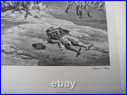 Gravure ancienne Valmy D'après H. Vernet Lith. De C. Motte Circa 1830