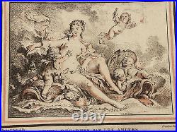 Gravure ancienne Vénus désarmée par les Amours Boucher & Demarteau