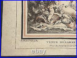 Gravure ancienne Vénus désarmée par les Amours Boucher & Demarteau