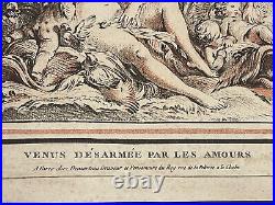 Gravure ancienne Vénus désarmée par les Amours Boucher & Demarteau