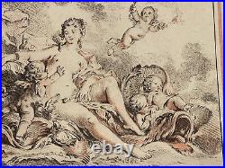 Gravure ancienne Vénus désarmée par les Amours Boucher & Demarteau