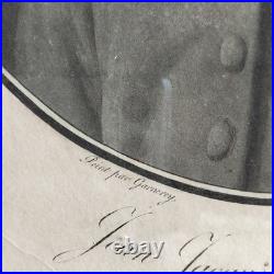 Gravure ancienne de Jean-Jacques Rousseau Portrait historique encadré École