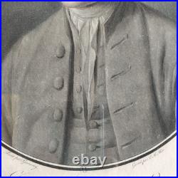 Gravure ancienne de Jean-Jacques Rousseau Portrait historique encadré École