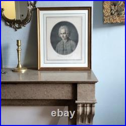 Gravure ancienne de Jean-Jacques Rousseau Portrait historique encadré École