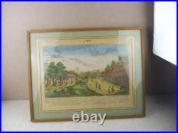 Gravure couleur, vue Bastion de Gelderland Batavie / Batavia, Habermann 1780