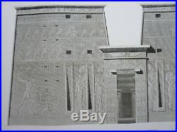 Gravure de la Description de l'Egypte 1809/1826 Antiquités EDFOU Apollinopolis