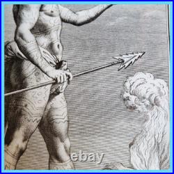Gravure dessin lithographie estampe Saturiove Indien Timucuas Teodoro Viero