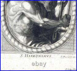 Gravure détail de San Hieronimus éditée par Pierre Mariette le Jeune