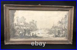 Gravure du XVIIIeme d'après Jacques Callot Le martyre de Saint Sébastien