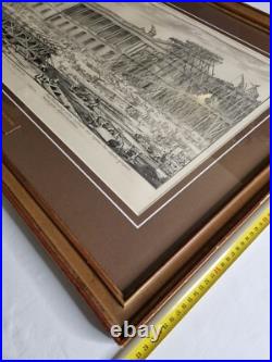 Gravure encadrée de Sébastien Le Clerc, 1677 Construction de la façade du Louvre Gravure encadrée de Sébastien Le Clerc, 1677 Construction de la façade du Louvre