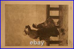 Gravure encadrée et signée par George Haquette 1889