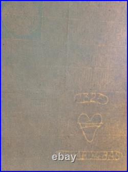 Gravure ésotérique XIXe Cabala, Custos, 48x63cm, papier Auvergne filigrané