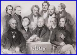 Gravure estampe Achille DEVERIA Membres Gouvernement Provisoire Romantisme litho Gravure estampe Achille DEVERIA Membres Gouvernement Provisoire Romantisme litho