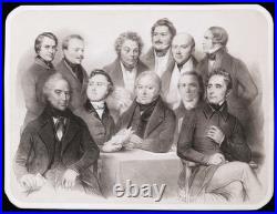 Gravure estampe Achille DEVERIA Membres Gouvernement Provisoire Romantisme litho Gravure estampe Achille DEVERIA Membres Gouvernement Provisoire Romantisme litho
