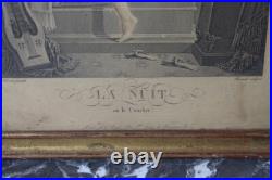 Gravure la nuit XIXeme NOEL JOSEPH BLAIZOT