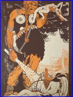 Gravure lithographie 1913 Affiche Bal Des Quat'z'arts Beaux Art Paris Rabelais