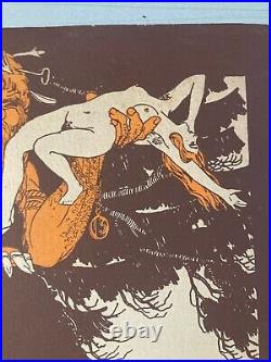 Gravure lithographie 1913 Affiche Bal Des Quat'z'arts Beaux Art Paris Rabelais