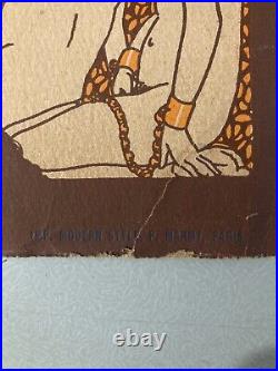 Gravure lithographie 1913 Affiche Bal Des Quat'z'arts Beaux Art Paris Rabelais