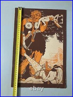 Gravure lithographie 1913 Affiche Bal Des Quat'z'arts Beaux Art Paris Rabelais