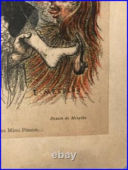 Gravure lithographie 1920 Affiche Bal Des Quat'z'arts Beaux Art Paris Collage