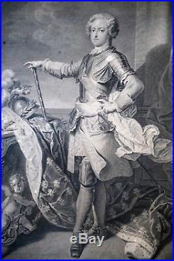 Gravure-louis Xv-roi De France-portrait-de Larmessin-van Loo-rare