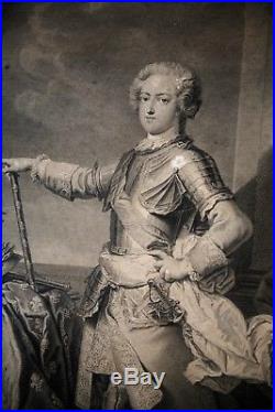 Gravure-louis Xv-roi De France-portrait-de Larmessin-van Loo-rare