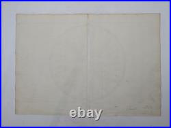 Gravure originale Abbé Clouet Rose des vents 1764