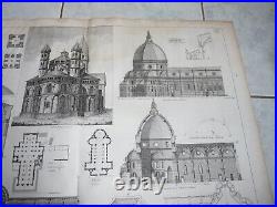 Gravure originale Carl Friedrich von Wiebeking (1762-1842) églises et cathédrale
