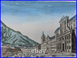 Gravure originale J. Rigaud Monastère Royal de l'Escurial Circa 1730 Gravure originale J. Rigaud Monastère Royal de l'Escurial Circa 1730