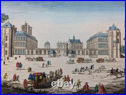 Gravure originale J. Rigaud Vue du château de Vincennes Circa 1730 Gravure originale J. Rigaud Vue du château de Vincennes Circa 1730