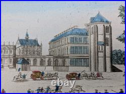 Gravure originale J. Rigaud Vue du château de Vincennes Circa 1730 Gravure originale J. Rigaud Vue du château de Vincennes Circa 1730