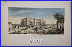 Gravure originale Jacques Rigaud Vue du château Royal de Madrid Circa 1730 Gravure originale Jacques Rigaud Vue du château Royal de Madrid Circa 1730