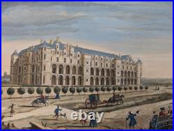 Gravure originale Jacques Rigaud Vue du château Royal de Madrid Circa 1730 Gravure originale Jacques Rigaud Vue du château Royal de Madrid Circa 1730