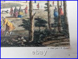 Gravure originale Jacques Rigaud Vue du château Royal de Madrid Circa 1730 Gravure originale Jacques Rigaud Vue du château Royal de Madrid Circa 1730